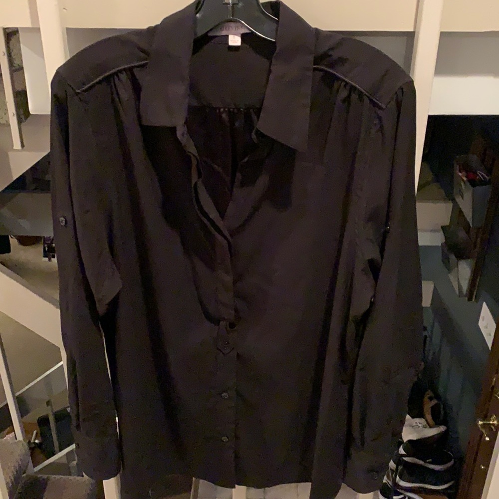 Black button down